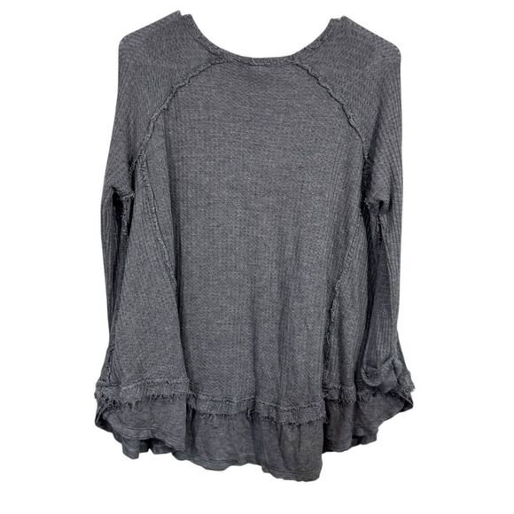 Free People We the Free Laguna Thermal Waffle Knit Oversized Long Sleeve Shirt - Picture 1 of 5